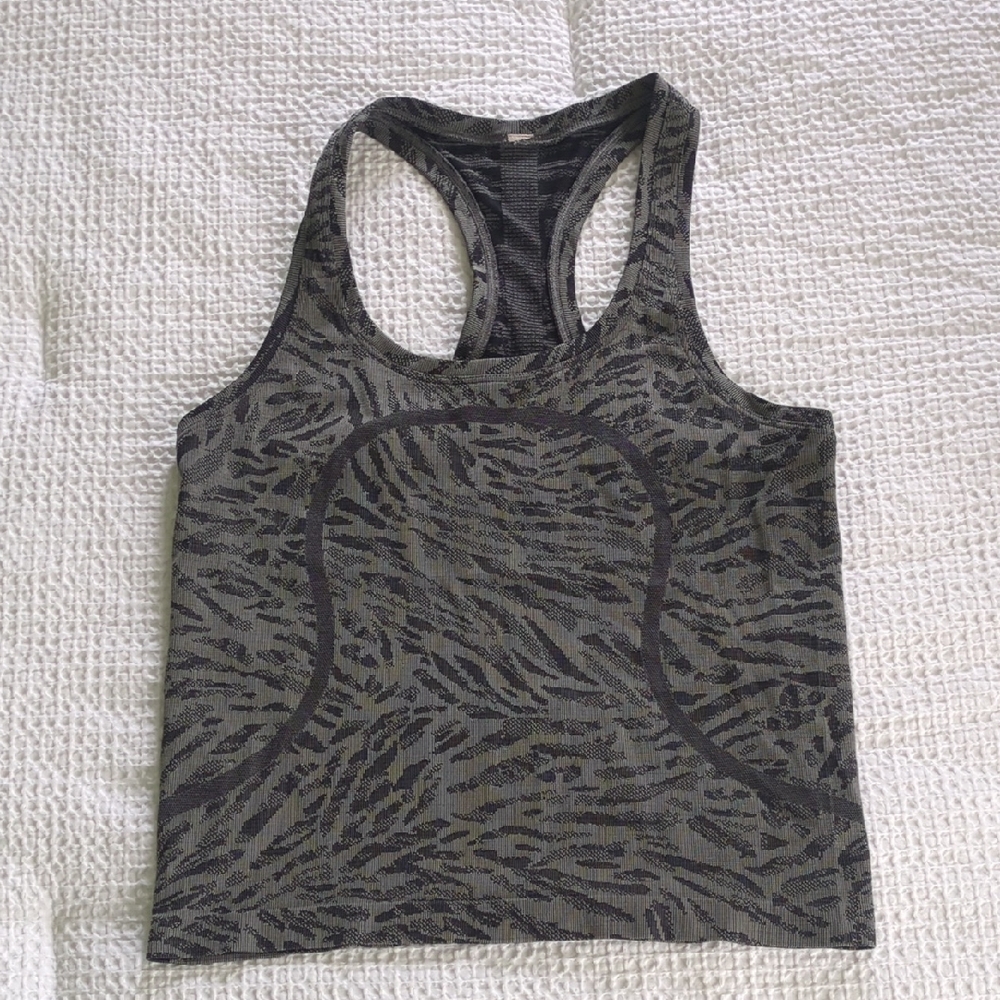 Lululemon Swiftly Tech Racerback 2.0 Tank Top Race Primal Clash Black Grey 6
